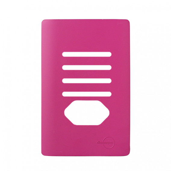 Placa p/ 4 Interruptores + tomada 4x2 (especial) - Novara rosa Fosco